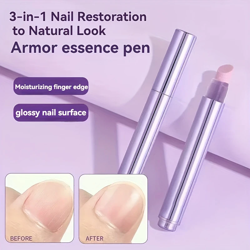 قلم مصل العناية بالأظافر، أظافر ناعمة خشنة ومتملة ومبيضة، عطر كاميليا يدوم طويلاً