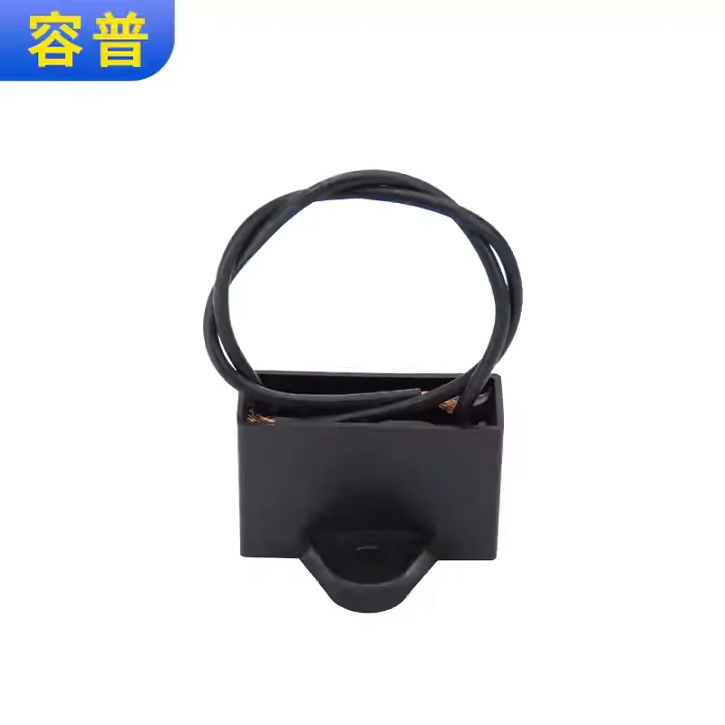 5pcs CBB61 electric fan exhaust fan starting capacitor 0.68UF 630V with wire explosion-proof and high temperature resistant