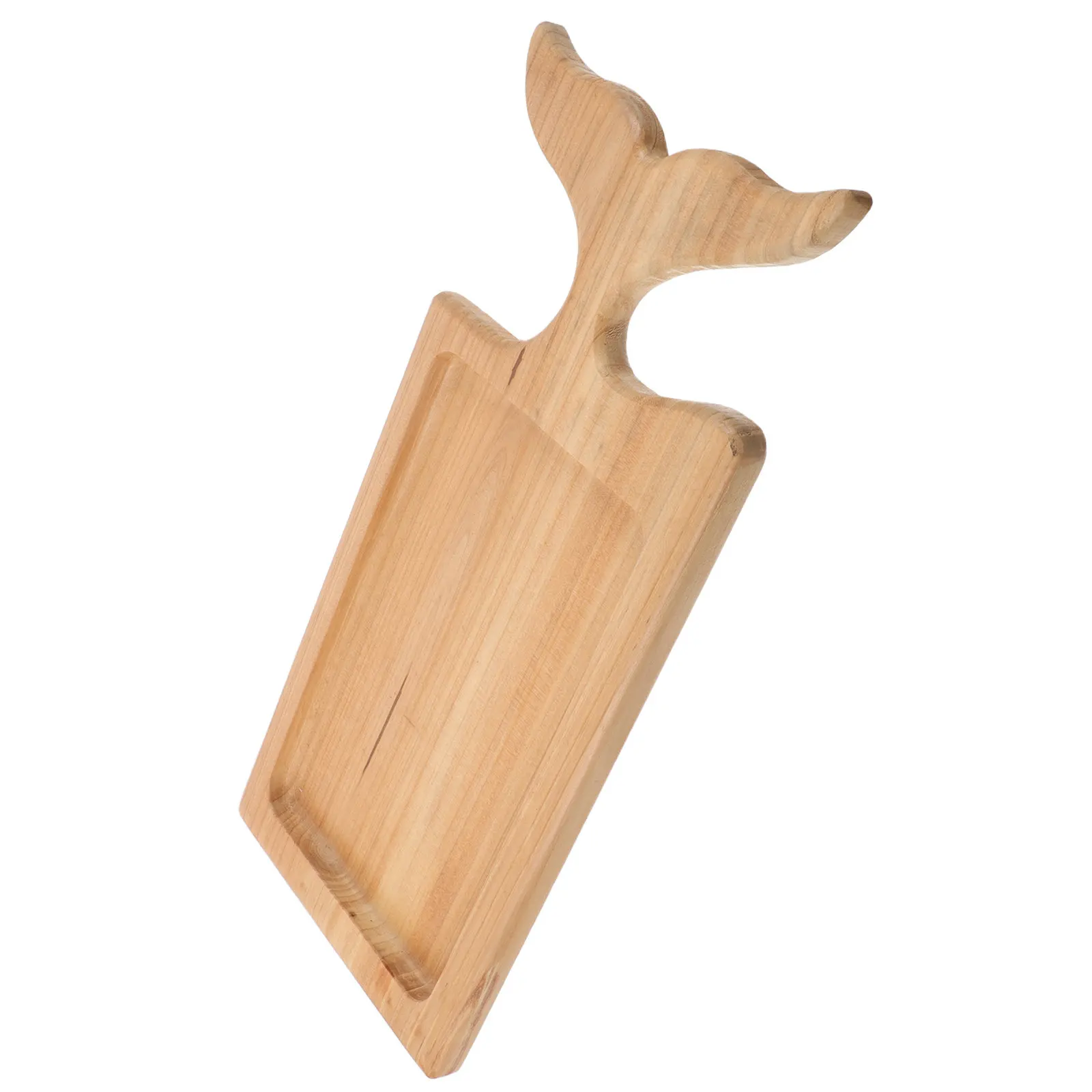 Natural Pine Wood Serving Platter Pineapple Shape Rustic Wood Steak Plate Cutting Board Fruit Cheese Charcuterie Board for Bbq