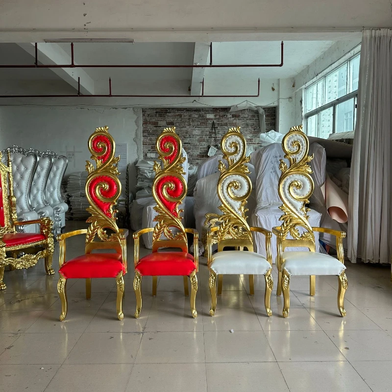 

Hotel wedding wedding dining chair Lobby VIP chair Solid wood high back