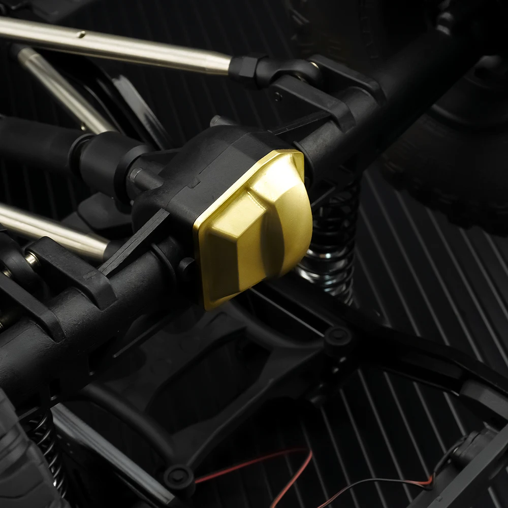 AXSPEED – axe d'entraînement de portail, contrepoids en laiton, couvercle de différentiel pour voiture sur chenilles 1/6 RC Axial SCX6 AXI05000, pièces de mise à niveau