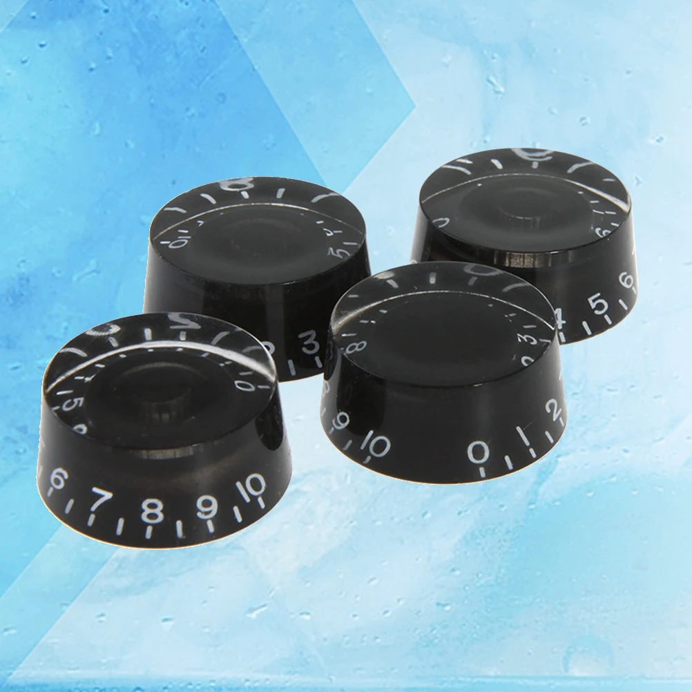 

Electric Guitar Knobs Set of 4 Round Control Knobs for Volume Tone Style Replacement Parts