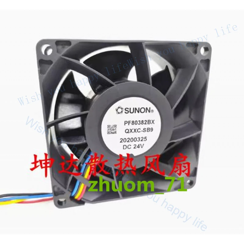 

V+ FOR SUNON PF80382BXQXXC-SB9 DC24V 8CM Inverter cooling fan