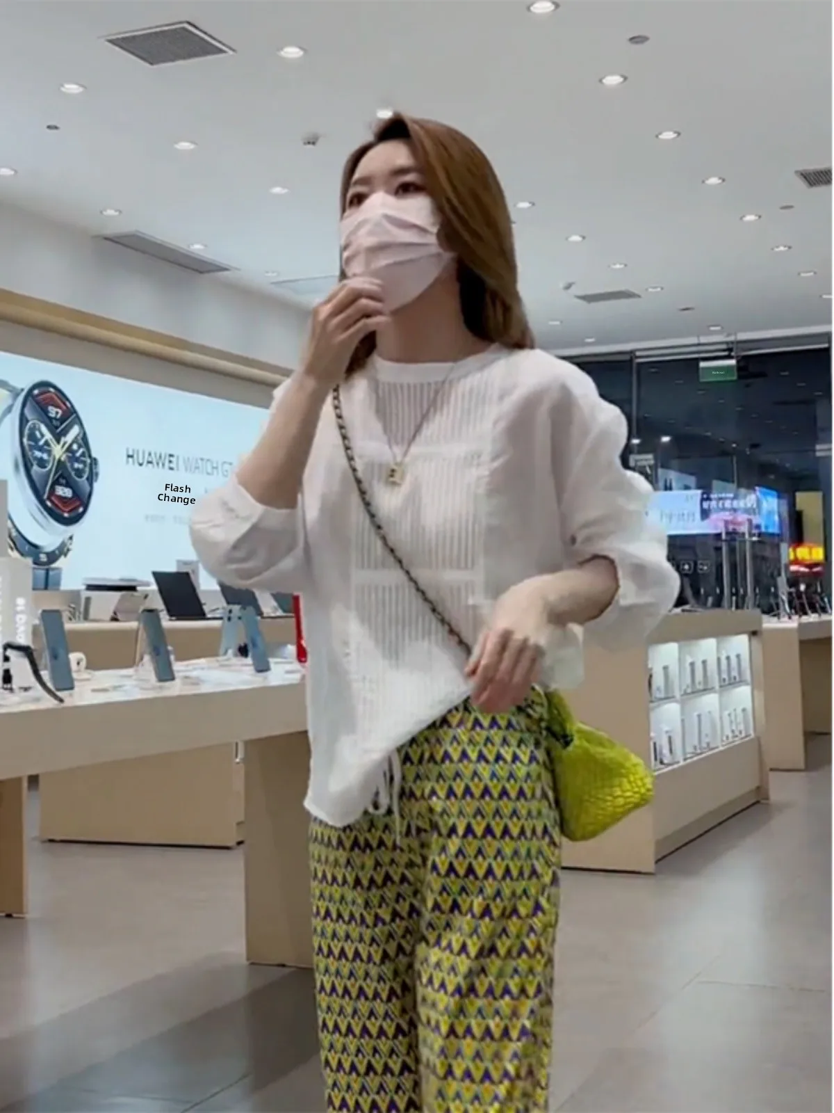 Summer Casual Floral Print Straight Leg Nine-Piece Pants Women's High Waist Korean Sle Commute ket Detail Thin Fabric