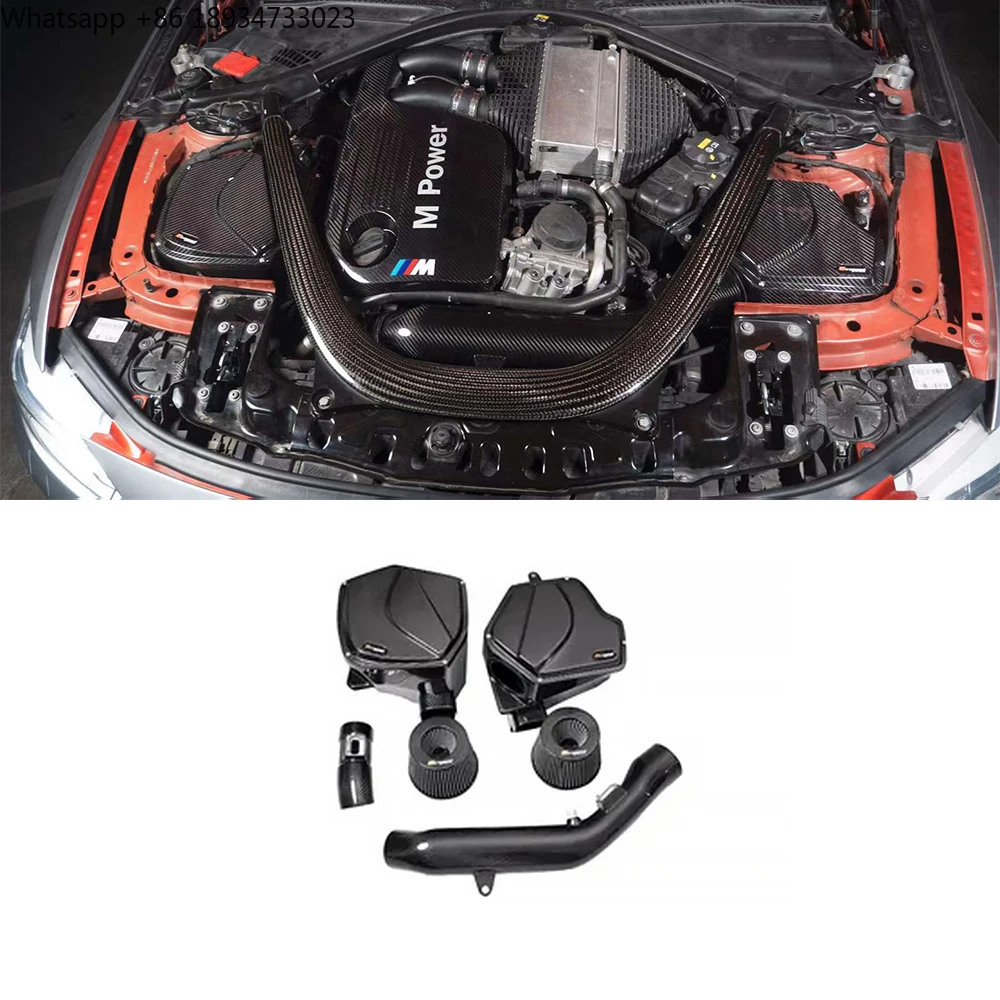 

Комплекты системы воздухозаборника Sunmax из сухого углеродного волокна для BMW M2C Competition F87 M3 F80 M4 F82 S55 2018+, автомобильные аксессуары