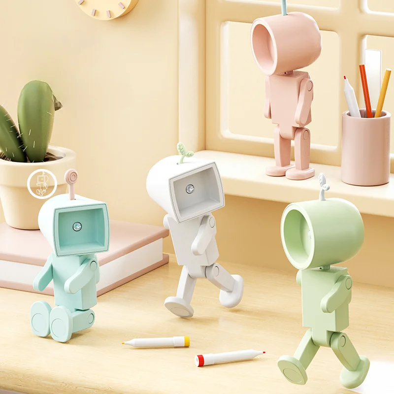 New Cartoon Astronaut Diy Night Light Children S Mini Cute Magnetic Bedside Table Block Decoration Atmosphere Light