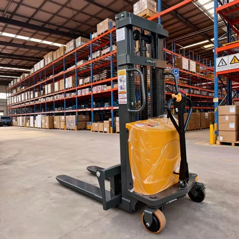 CIF Price Full Electric Stacker Lift Electric Forklift Pallet Truck Rechargeable New Hydraulic Forklift Lift Truck