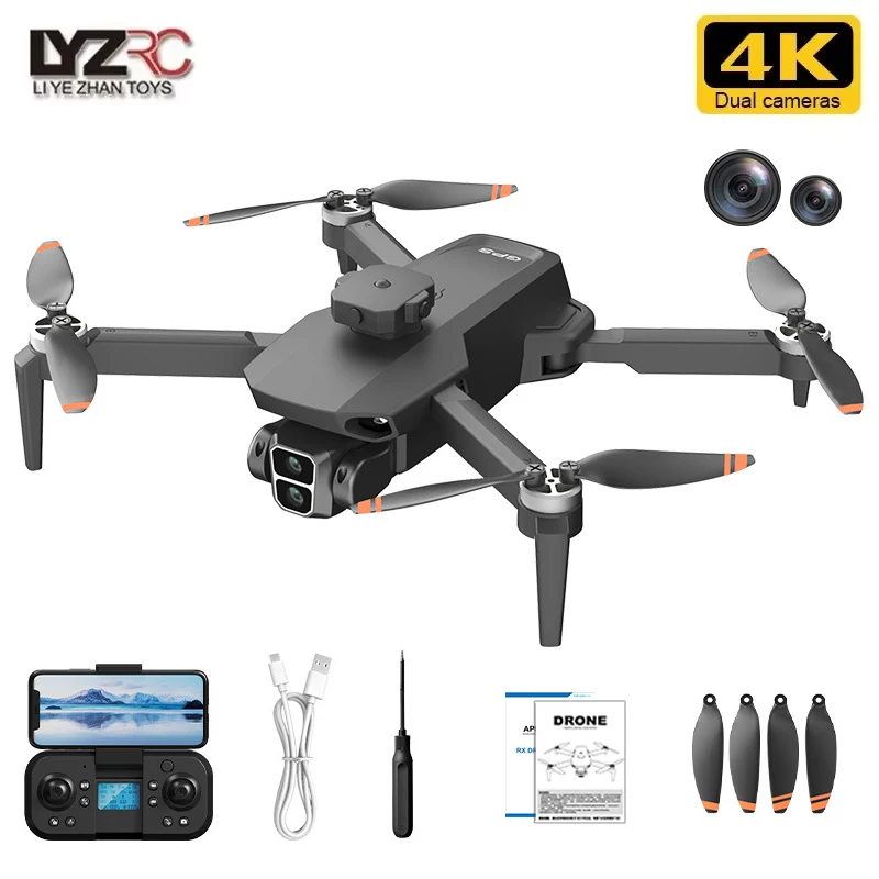 LYZRC L106 MAX GPS Drone 4K Professionele HD Dual Camera 5G WiFi Borstelloze Motor FPV Quadcopter Opvouwbare Luchtfotografie Drone