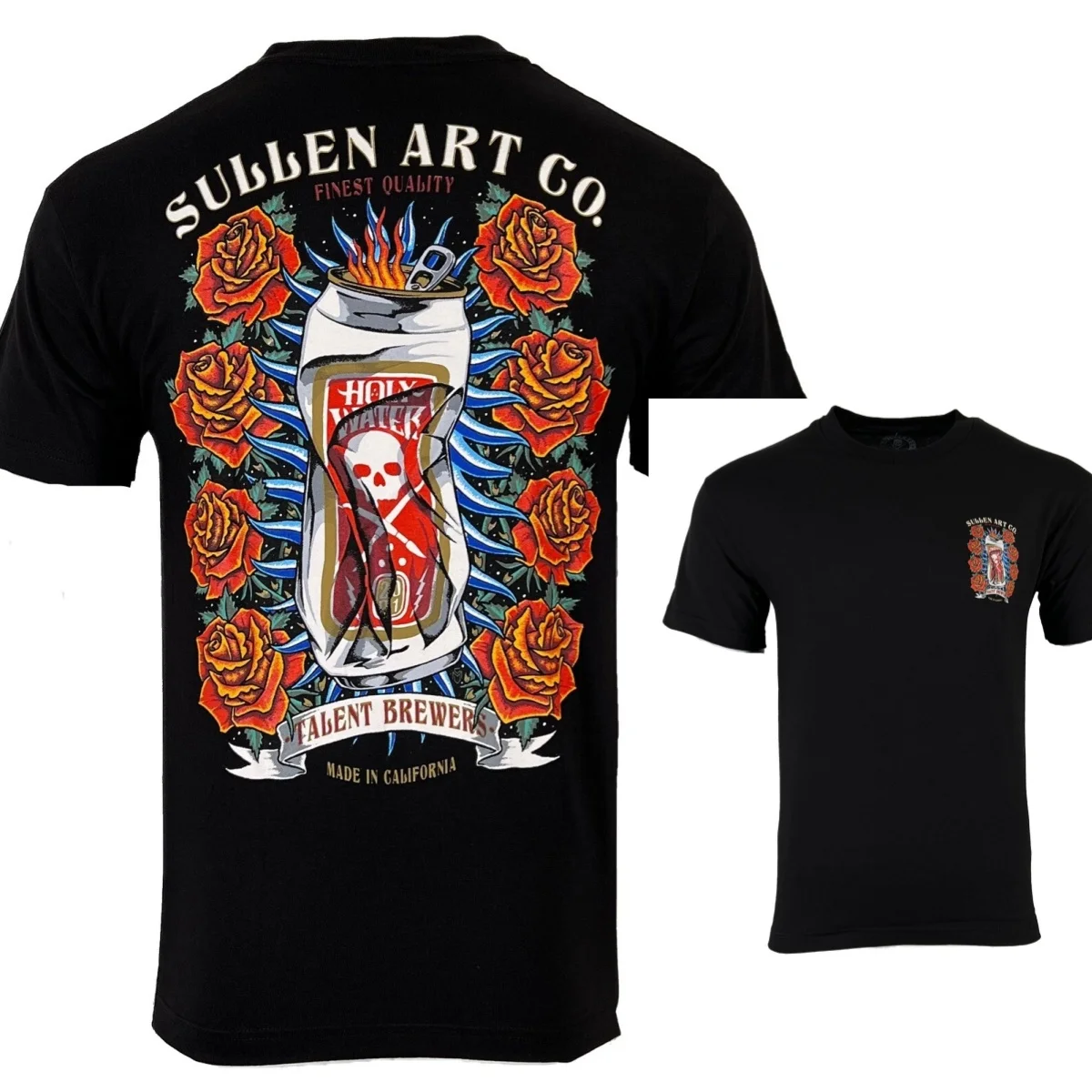 Camiseta Sullen 2026 para Hombre, Diseño Urbano con Tatuajes de Agua Bendita, Calidad Premium, Estilo de Lujo Unisex para Hombres y Mujeres