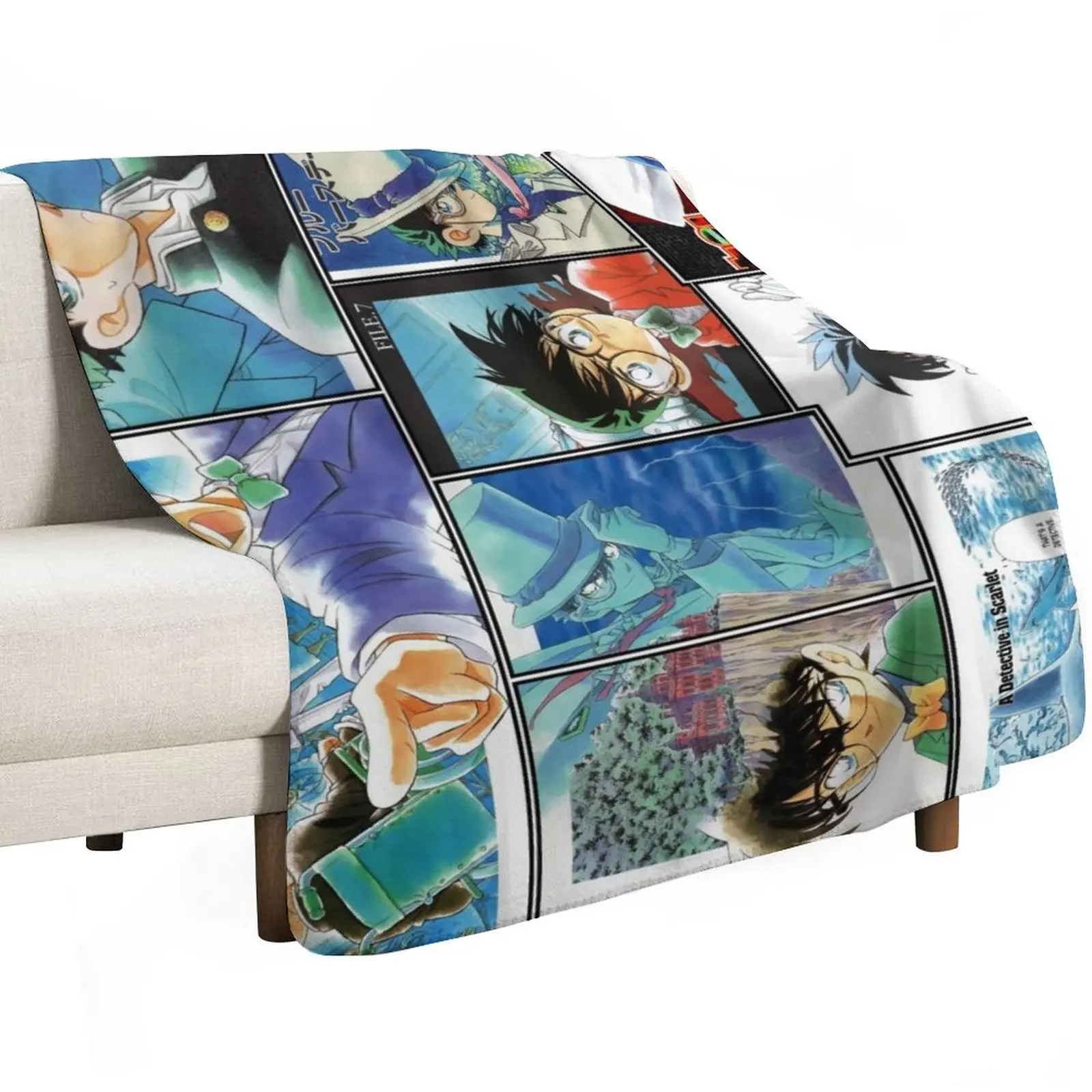 Detective Conan Edit - Conan and Kaito Throw Blanket Nap Blankets Sofas Of Decoration Moving Blankets