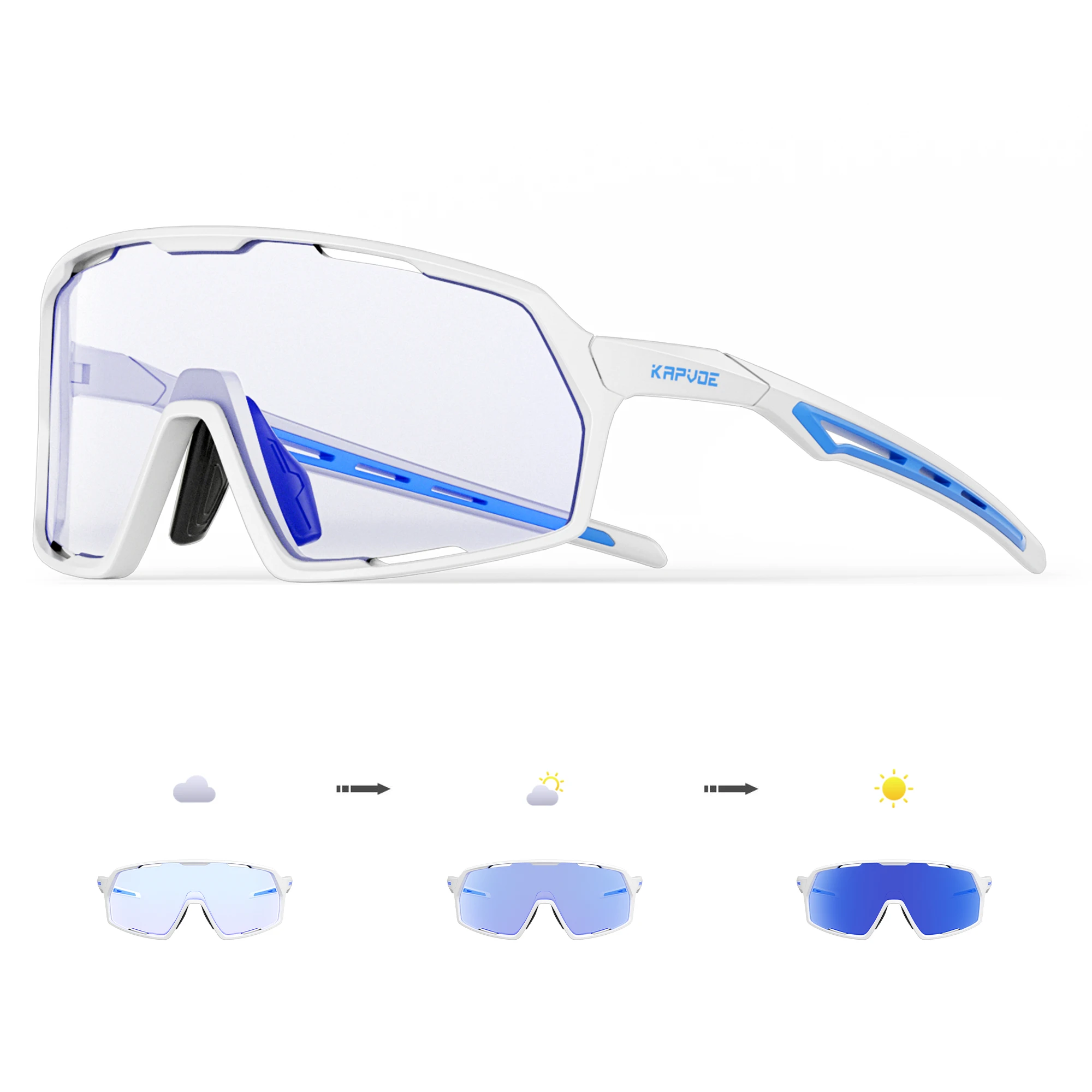 Kapvoe Photochrome Sonnenbrille Mann MTB Klettern Gläser Outdoor Sport Fahrrad Radfahren Gläser Frauen Fahren Fahrrad Brille UV400 8