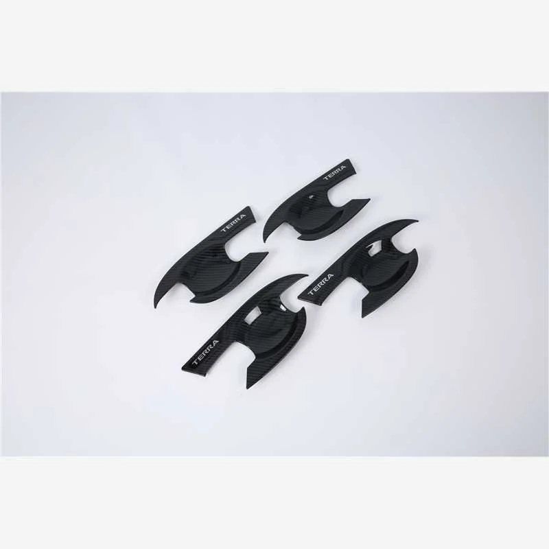 Fit For NISSAN Terra 2018-2022 Accessory glossy black Carbon fibre pattern car side Door Handle bowl Covers Trim 2018 -2022 view 6
