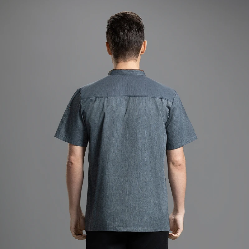 Chef Jackets for Man Work Costume Restaurant Pro Cooking Uniform Master Cook Workwear Summer Kitchen Coat