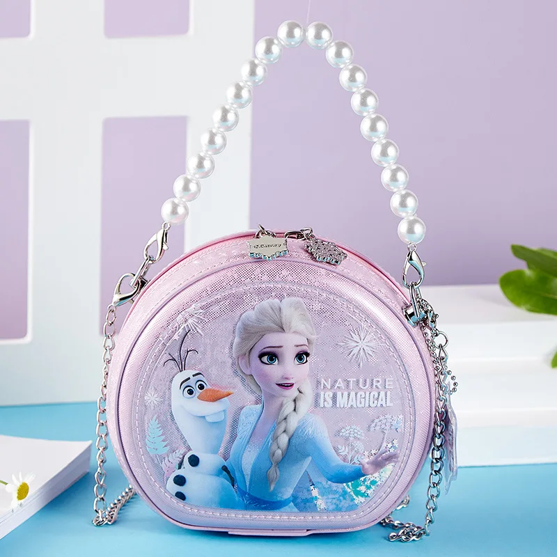 Children messenger bag Internet celebrity style little girl Elsa Princess quicksand shell bag