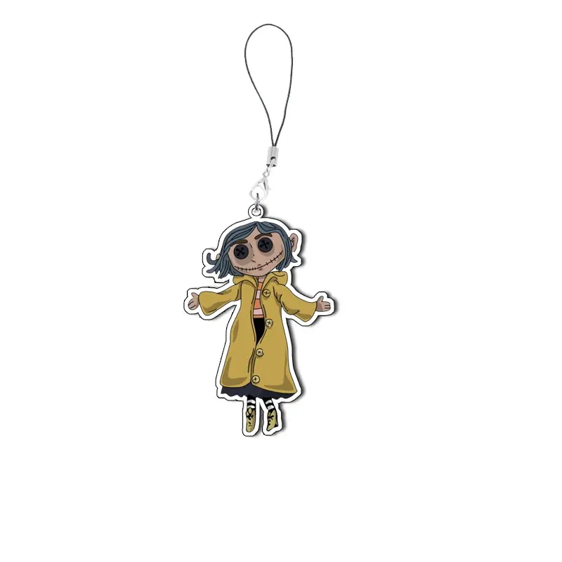 Popular Cartoon Caroline Key Chain Keychains Ring for Accessories Bag Caroline Pendant Keyring Jewelry Fans Love Gift