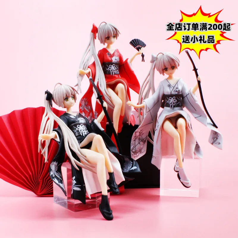 3 types Anime Figure Kasugano Sora Figure PVC Action Collection sitting position Can change hands Free 3m glueModel Toys gift