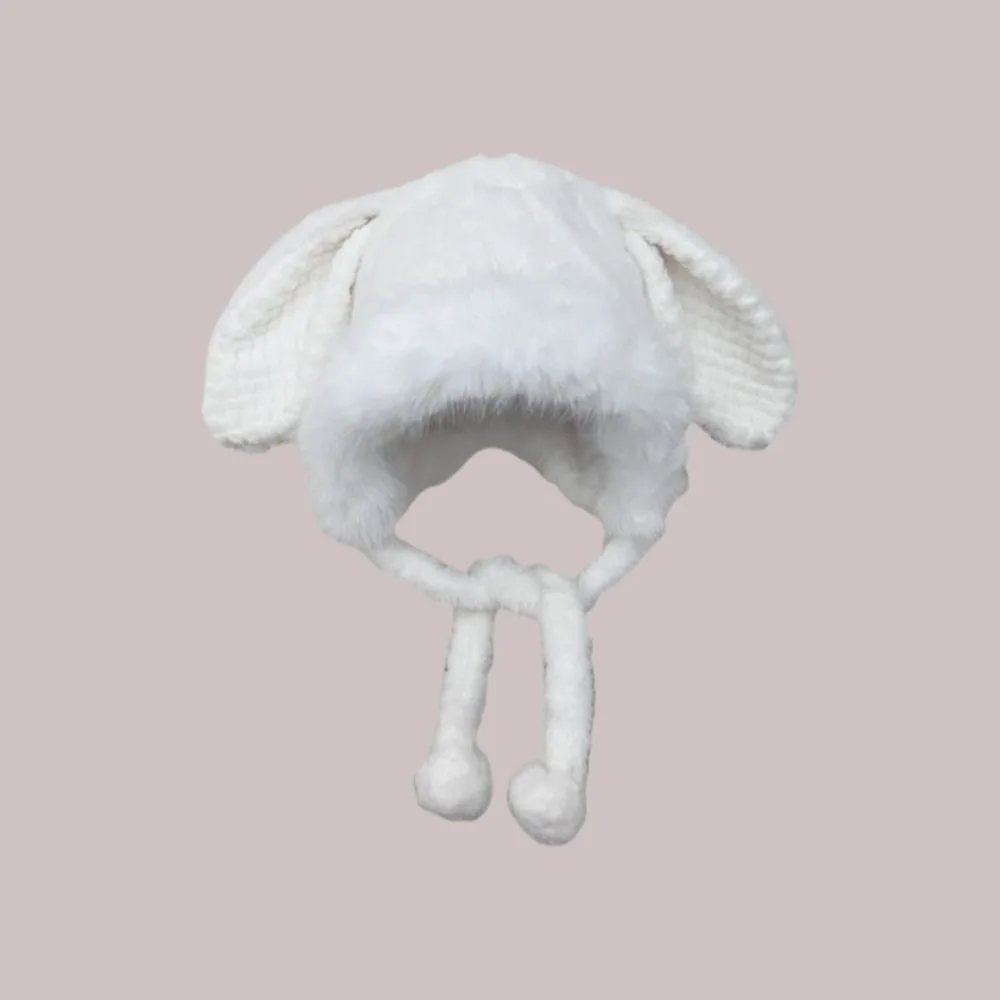 جديد قبعة الشتاء الدافئة الصوفية حماية الأذن آذان الدب قبعة المخملية جلد قبعة بحافة النساء