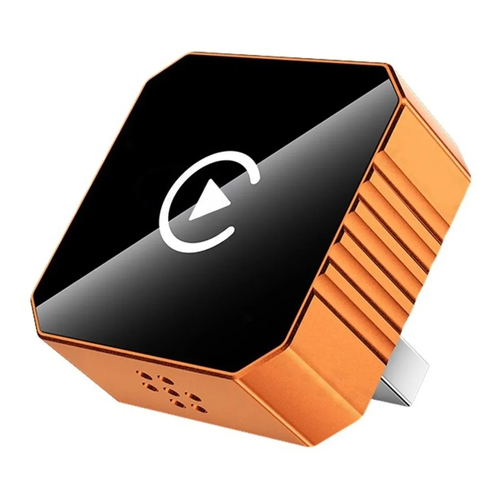 Universal For CarPlay Wireless Adapter Orange Fast Connection For Carplay Adapter 2-in-1 Intelligent Vehicle Connectivity Module
