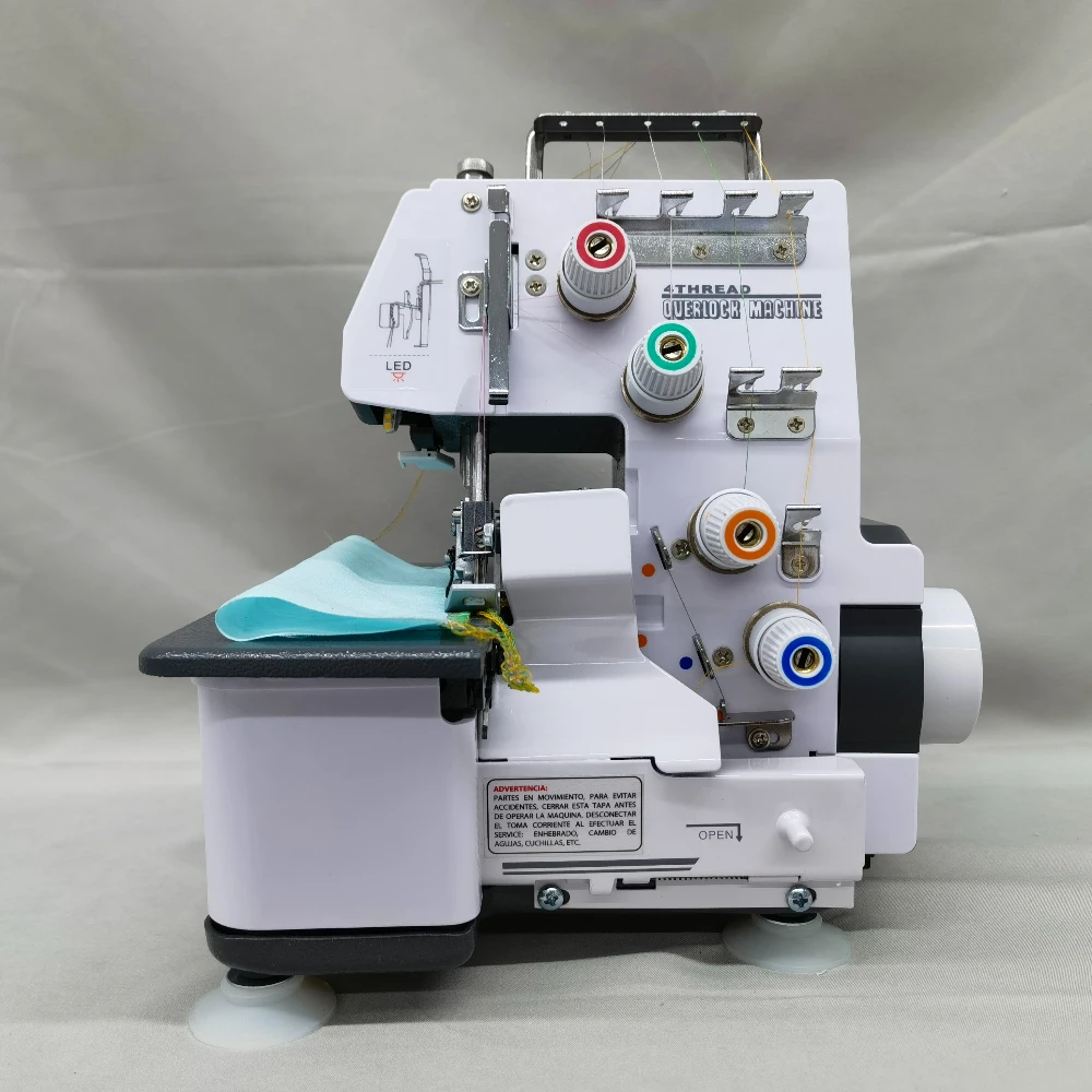 

4-434 12 Stitches Inteligente 4 Thread Overlock Sewing Machines for Dress Grey Color Industrial Apparel Machinery