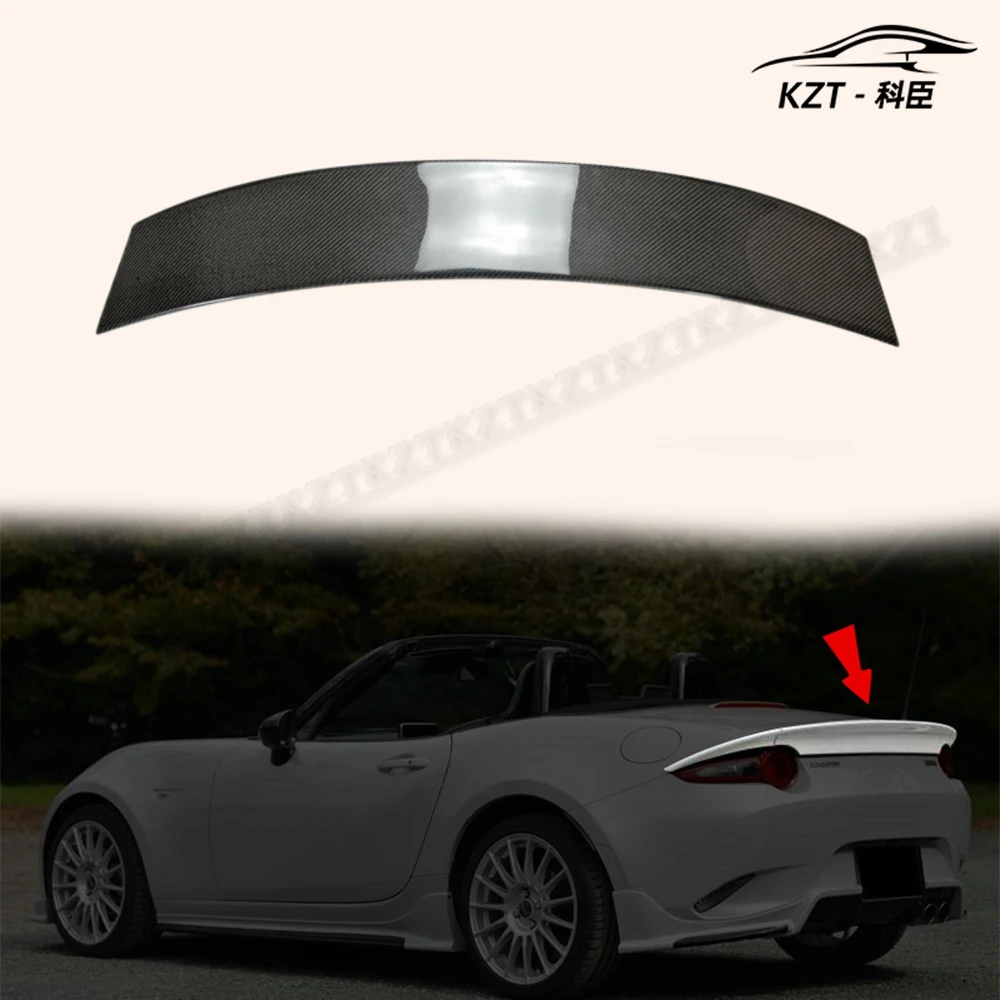 For Mazda Mx5 Nd5Rc Miata Roadster Esq Style Rear Spoiler (3 Pcs, Softtop Only) Carbon Fiber