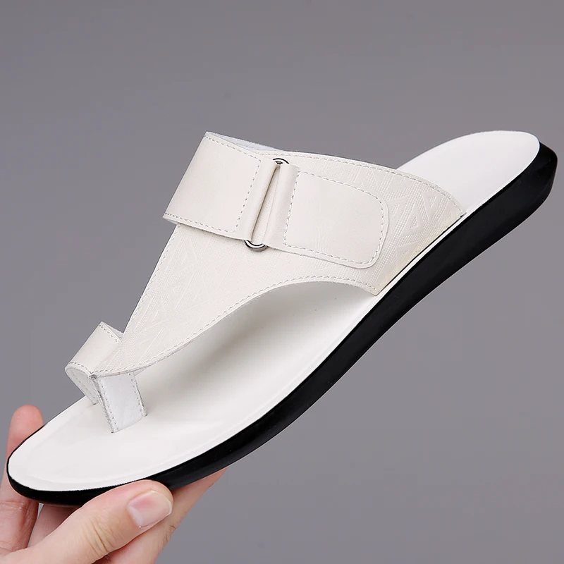 Herren Sommer-Sandalen Atmungsaktive Modische Einfache Zehenfreie Weiche Flache Strandschuhe Bequeme Klassische Pantoffeln-2502 – Detail 15