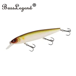 BassLegend Fishing Suspending Long Bill Minnow Jerkbait Crankbait Bass Pike Lure Wobbler Shad Balisong  128 SP 128mm 23g