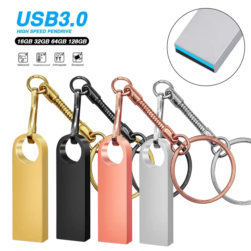 USB โลหะ3.0แฟลชไดร์ฟ128GB แฟลชดิสก์มาใหม่ล่าสุด pendrive 32GB 64GB USB แฟลช USB ดิสก์หน่วยความจำ16GB