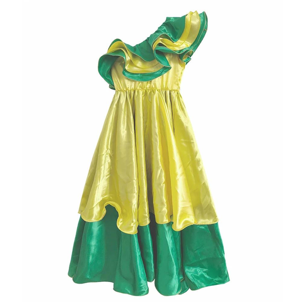 فستان تنكري للفتيات من Rainforest البرازيلي للأطفال من القماش بأربعة ألوان للحفلات التنكرية للهالوين زي كرنفال