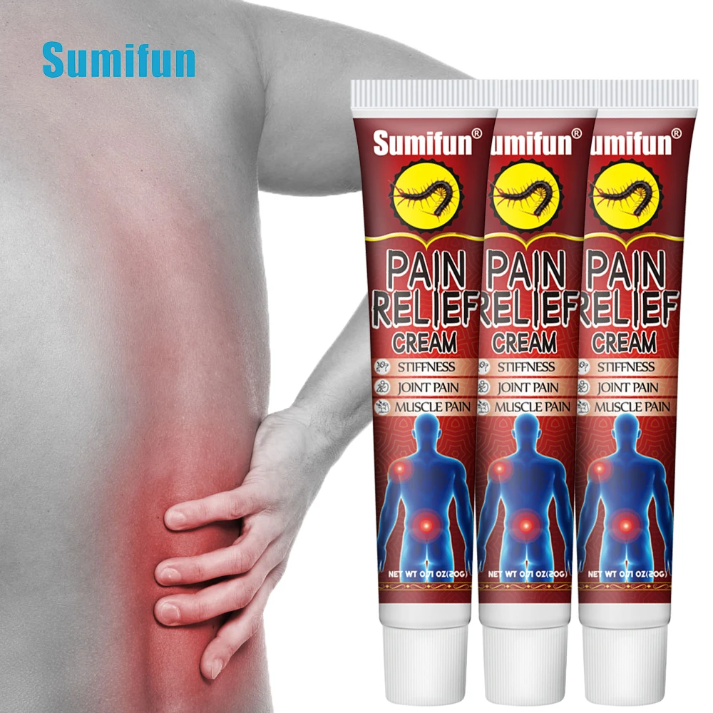 

3Pcs Sumifun Centipede Extract Analgesic Pain Relief Cream Muscle Joint Ache Capsicum Balm Rheumatoid Arthritis Care Ointment