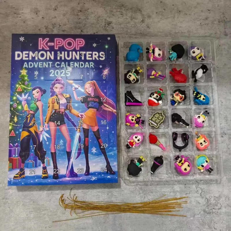 

KPop Demon Hunters Anime Advent Calendar Surprise Box Cartoon 24 Days Christmas Countdown Advent Calendar Mystery Box Toy Gift