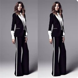 Elegant Design Women Suits Office Sets Slim Fit Tuxedo One Button 2 Pcs Blazer+Pants Formal Party Prom Evening Custom Made