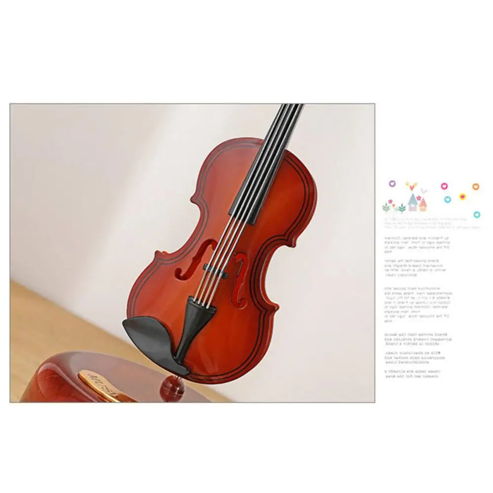 Curiosity Stimulator Violin Unique Design Guitar Melodious Sound Perfect Decoration Music Box Creative Birthday Gift