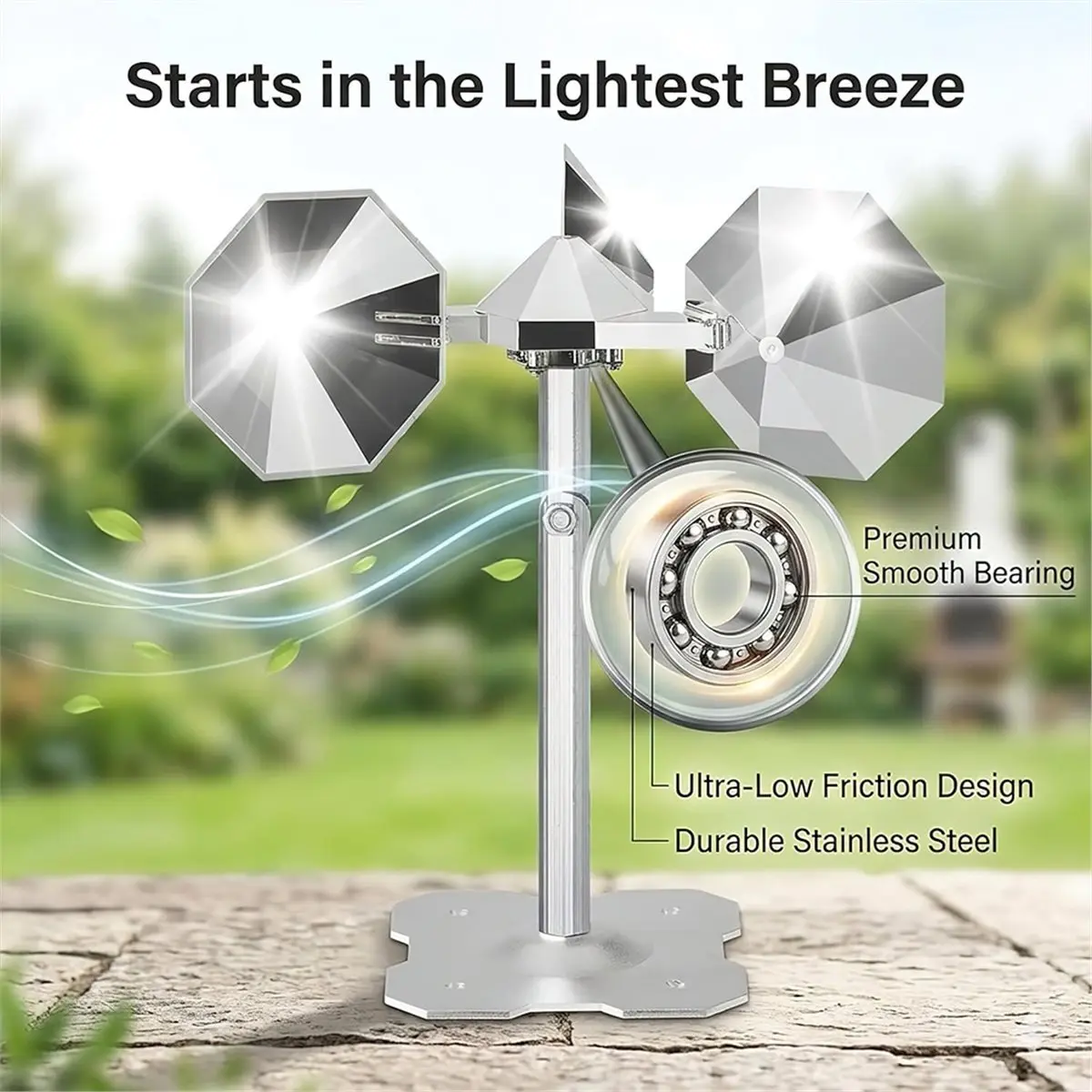 newA10R Bird Scare Reflective Device,Wind Powered Rotatable Bird Reflectors Keep Pigeon Etc Bird Away for Garden Yard