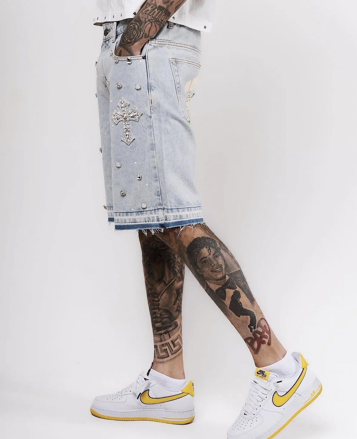 American letter embroidery printed denim girls' pants Y2K trendy, cool and bold girl's style, high-waisted, slimming, straight-l