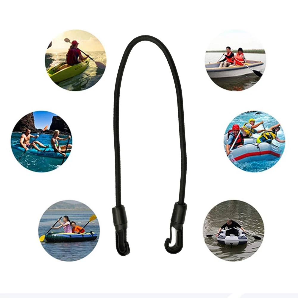 4Pcs Portable Tie Down Strap Double Headed Versatile Bungee Hook Rope Outdoor Elastic Rope for Outdoor Camping