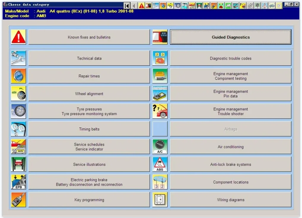 برنامج إصلاح السيارات Autodata ، الإصدار الأحدث للسيارات الأوروبي
