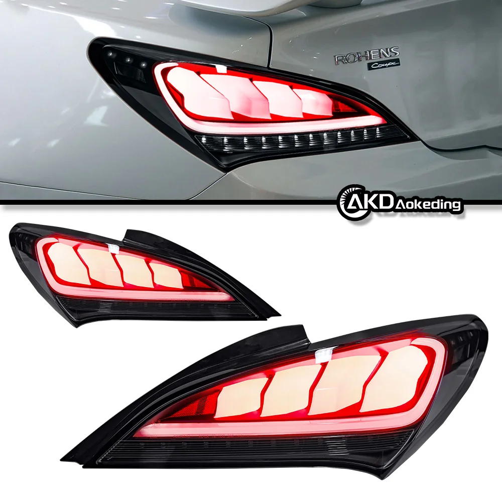 AKD Tail Lamp for Hyundai Genesis Coupe LED Tail Light 2009-2013 Genesis Coupe Rear Fog Brake Turn Signal Automotive Accessories