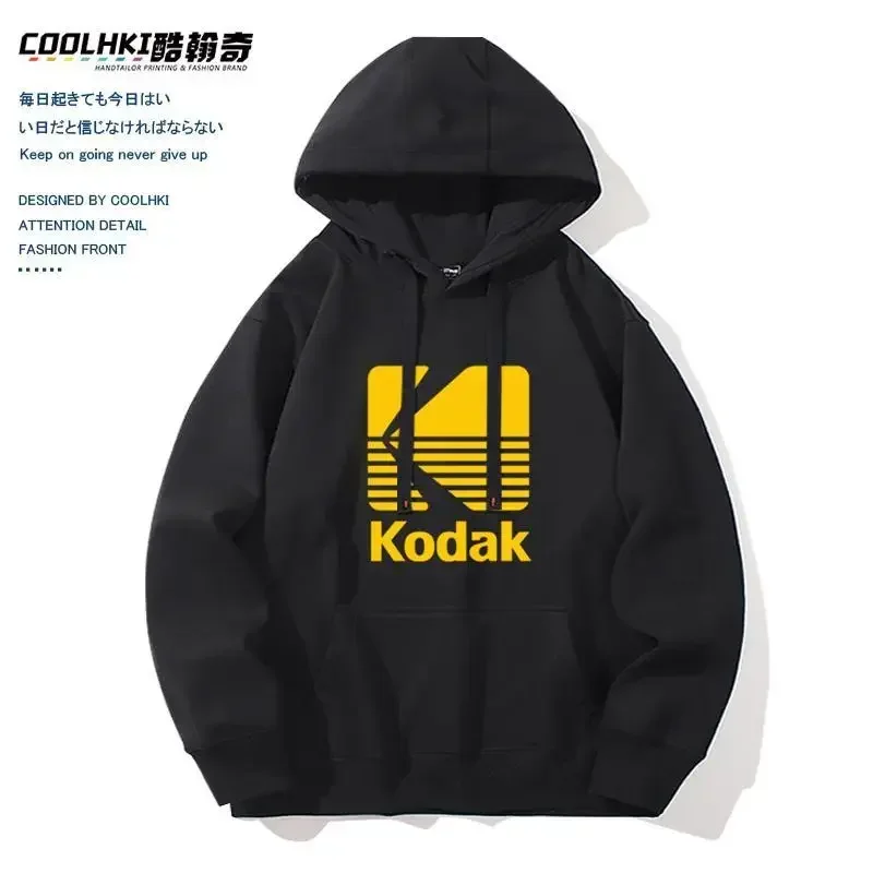 2025 Kodak Black and White Film Photographer Hooded Sweater Men's and Women's Autumn and Winter Clothes Trend Hoodies Hoody