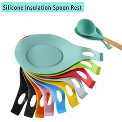 Silicone Heat Insulation Spoon Utensil Holder Stove Organizer Shelf Placemat Lid Scoop Cookware Bracket Stand Kitchen Accessory