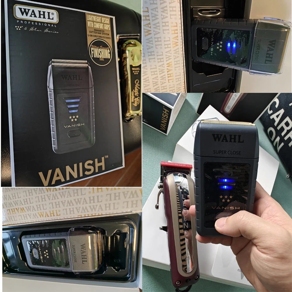 المهنية اللاسلكية ماجيك كليب التفاصيل لي، WAHL قسط الأسود الحلاق كومبو التلاشي ماكينة حلاقة لوحة فرد الشعر من Lizze