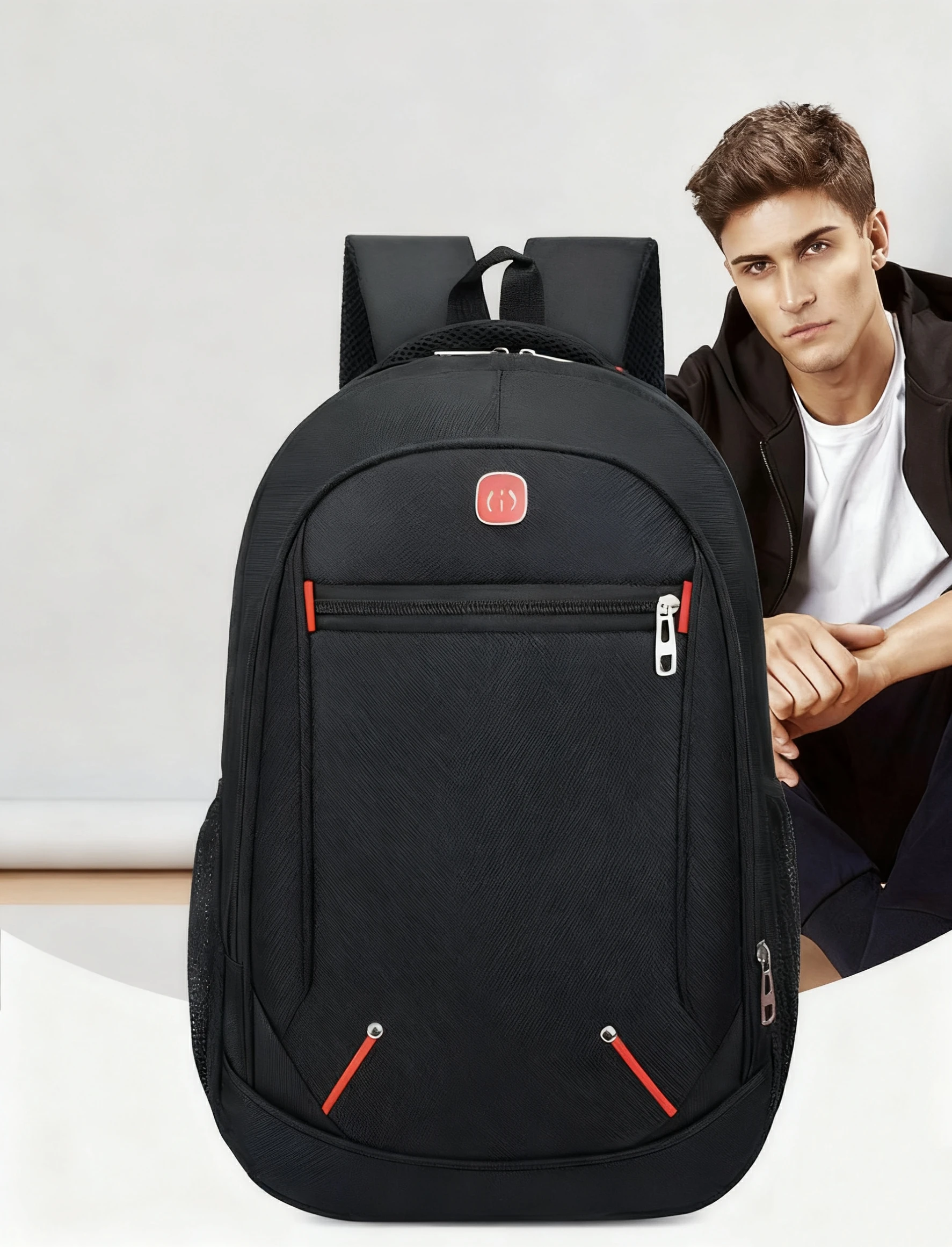 

Повседневный минималистичный рюкзак для мужчин и женщин, корейская версия, деловая компьютерная сумка, нейлоновый материал, уличный дорожный рюкзак