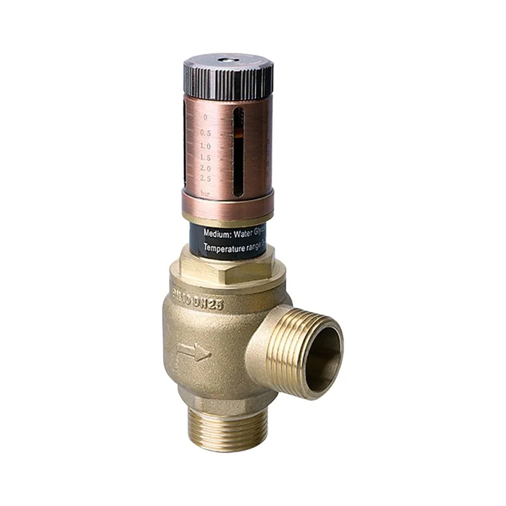 Differential Pressure Valve Brass 33MM Thread For Floor Heating For Heat Pump Boiler System Hydraulic Balance HVAC Tool