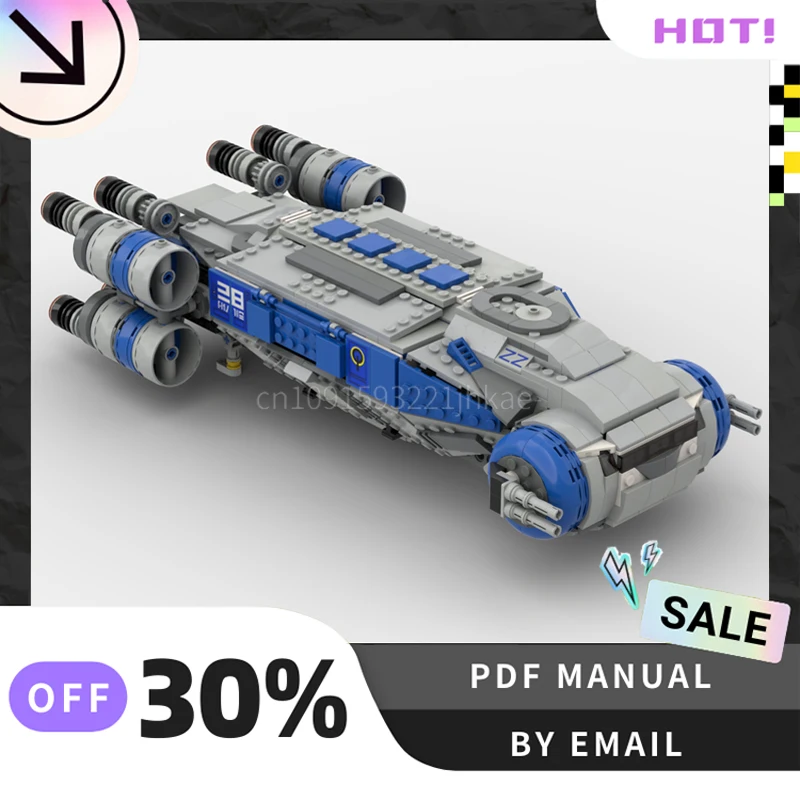 

[934 шт.] индивидуальный MOC Lnterstellar транспортный корабль креативный набор строительных блоков STEM игрушки комплект строительной модели подарки на день рождения