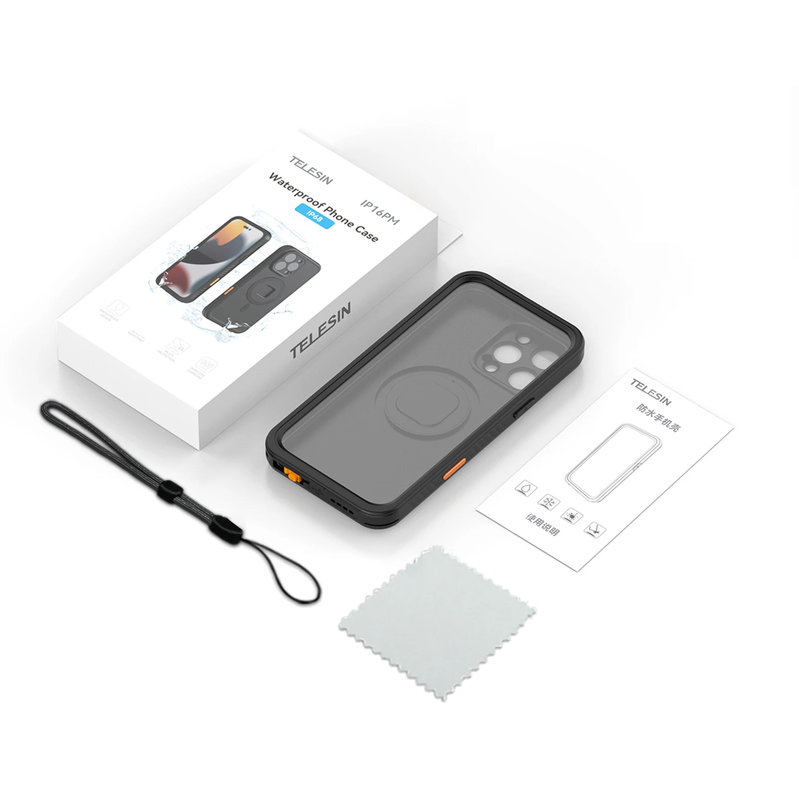 

Waterproof Phone Case Magnetic Diving Case for Phone IP68 Waterproof Underwater Housing Protective Case Replacement for