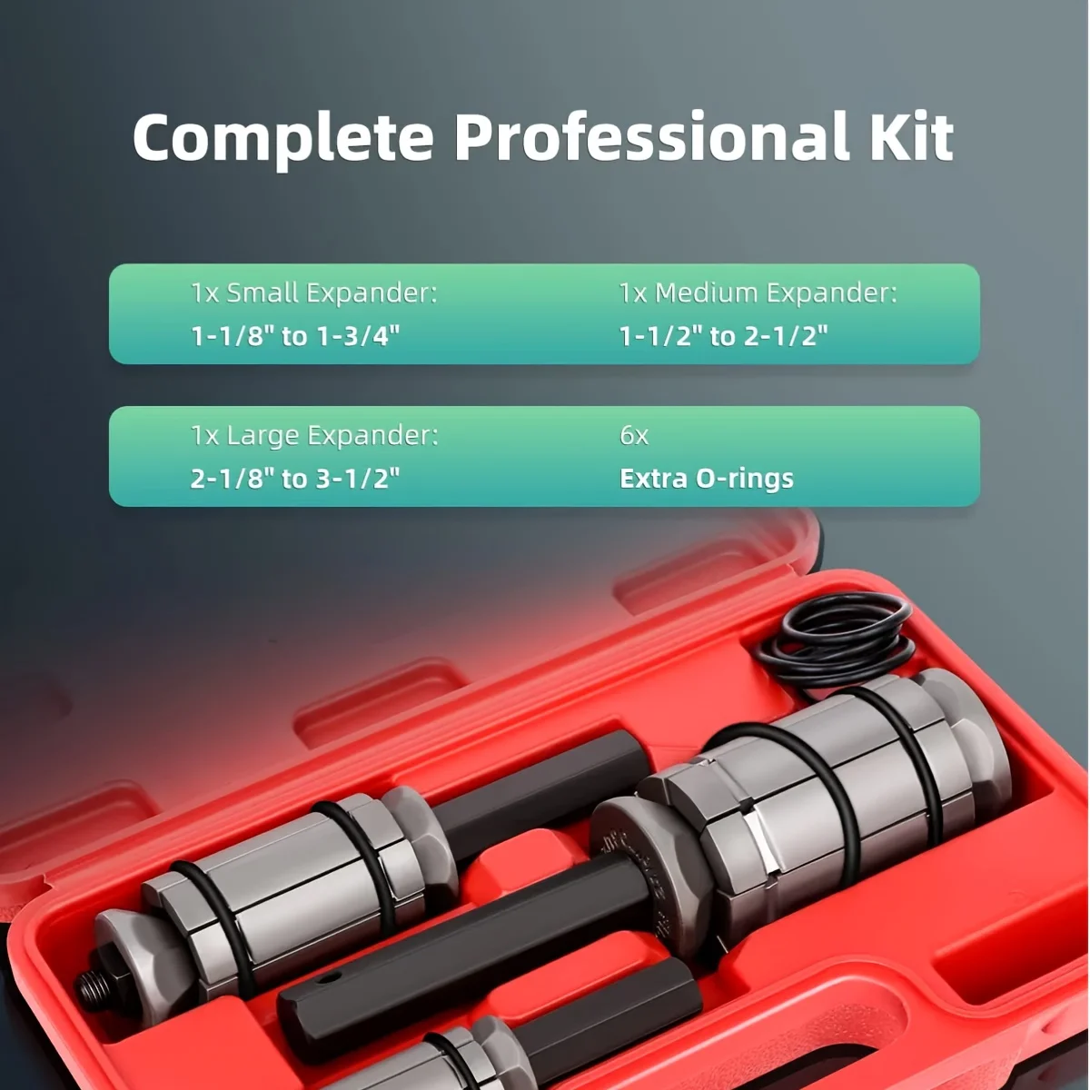 3Pcs Pipe Expander Tool Set 1- 1/8'' to 3-1/2'' Tail Pipe Expander Exhaust Muffler Spreader Tool Kit for Most Vehicles & Trucks view 3