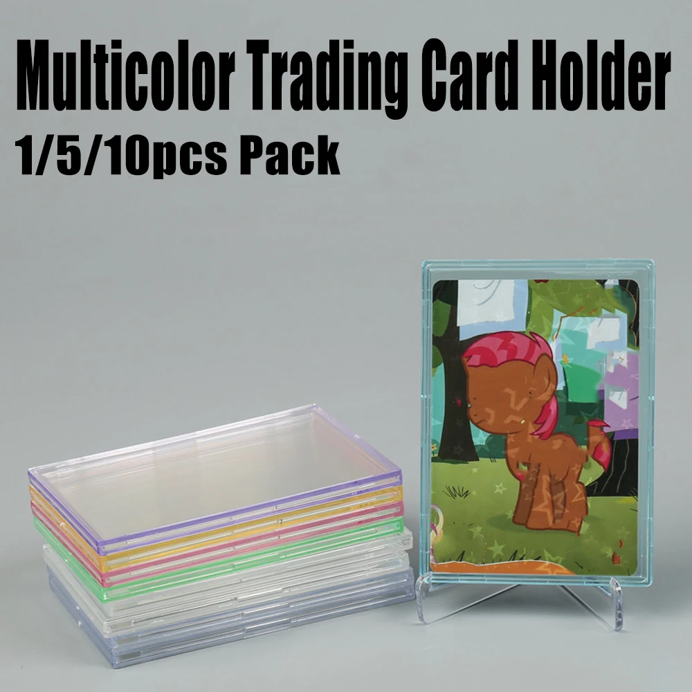 

Multicolor Clear Hard Plastic Trading Card Case, 35PT Card Protect Holder For PTCG, Sports Card, Celebrity Card