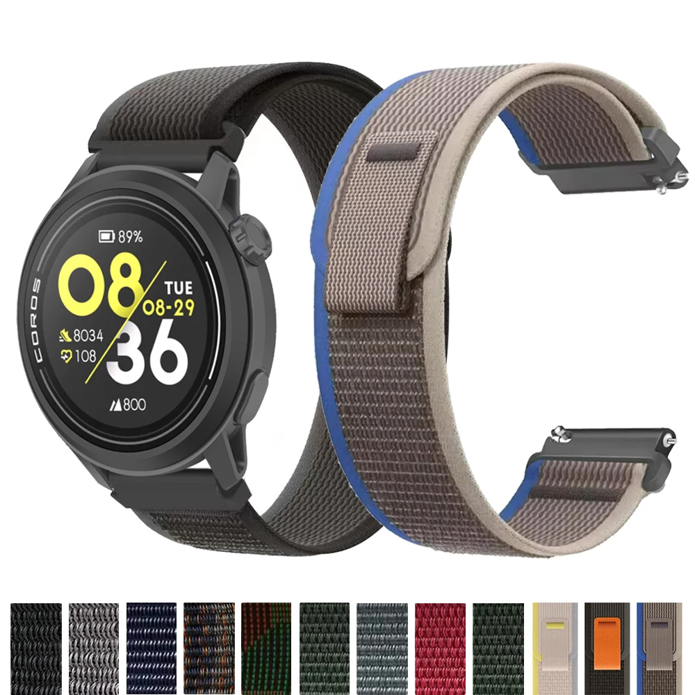 20mm 22mm Nylon Loop Strap For COROS APEX 2 Pro/APEX Pro 46mm 42mm Braided Band Correa For COROS PACE 3 2 Bracelets Accessories