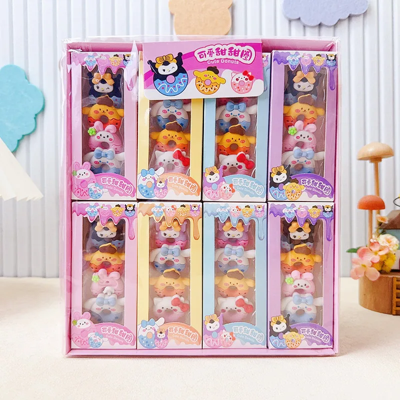 

Cute new Hello Kitty Kuromi Melody Eraser Cute Writing Drawing Pencil Erasers Stationery For Kids Gifts School Supplies