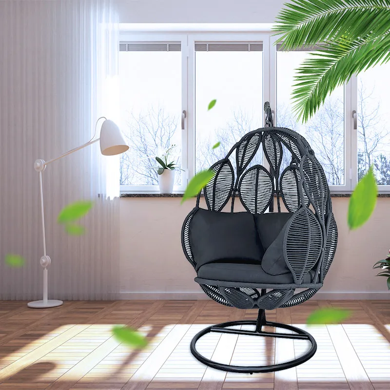 Outdoor hammock swing, rattan chair indoor floor-to-ceiling household cradle single large hammock