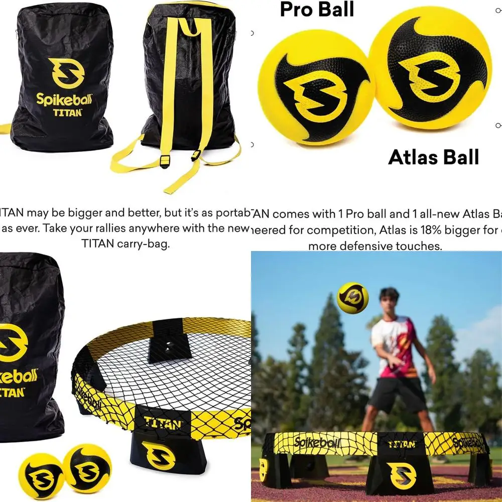 

Titan Game Set - Stronger Frame & Enhanced Stability, Includes 1 Pro Ball & 1 Atlas Ball, Competition Ready, Portable with Carry